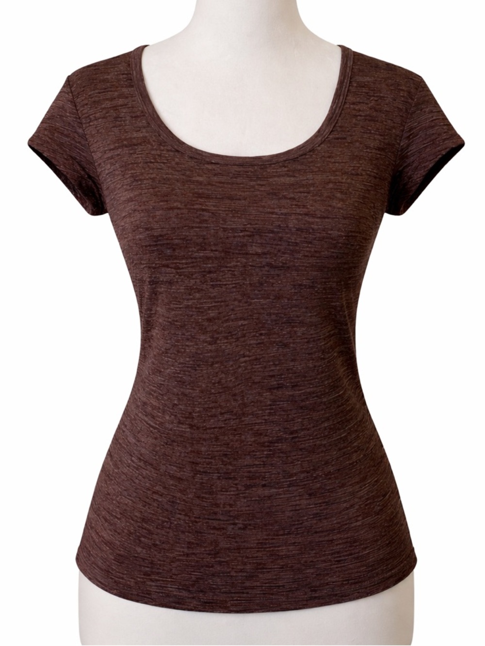 Vintage 90s Amy Byer Brown Stretchy Short Sleeve Top size women’s medium large